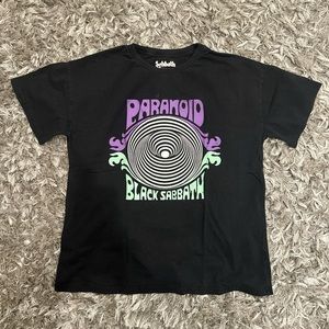 Black oversized graphic tee